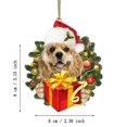 thumbnail image 4 of Gibobby Perro de Navidad con caja de regalo Adorno Decoraciones para árboles de Navidad Árbol de Navidad Colgante DIY Bendición Cachorro Colgante Regalo(B), 4 of 4