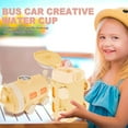 thumbnail image 4 of 15 oz Kids Water Bottle, Toddler Water Bottle with Straw, BPA Free & Leak Proof Kids Cups, Toddler Toys Bus Water Bottle with Shoulder Strap for School and 3-5 (Yellow), 4 of 7