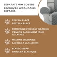 thumbnail image 3 of Housse de causeuse en tissu peluche SmartFit, housse de mobilier en 3 pièces, pour chiens/chats, gris, 3 of 7