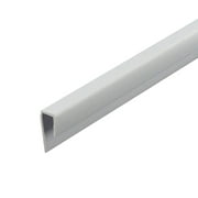 Outwater Plastic J Channel Fits Material 1/4 Inch Thick White ABS Cap Moulding 46 Inch Length (Pack of 2)