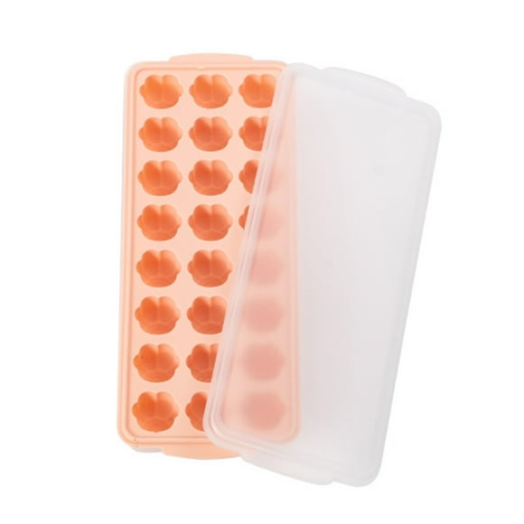 Moule à Glaçons en Forme de Cœur avec Couvercle Empilable Facile à Enlever Plateau en Silicone de Qualité Alimentaire Machine à Glaçons