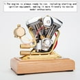thumbnail image 2 of V-Twin Gasoline Engine Model - 4-Stroke Motorcycle Engine, Ready-to-Run, Brass/Stainless Steel, Collector's Display & Gift, 2 of 6