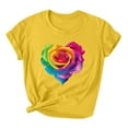 thumbnail image 2 of Womens Short Sleeve Shirts Dressy Casual T Shirts Cropped Printed T Shirts for Women Vintage T Shirts, 2 of 3