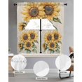 thumbnail image 2 of Sunflower Swag Curtains for Living Room/Bedroom Windows, Farmhouse Yellow Botanical Floral Spring Kitchen Curtains and Valances Set 36 Inch Length, Light Filtering Swags Valance Curtain Panels, 2 of 5