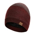 thumbnail image 6 of Xfvqtps Men Hat Scarf Glove Set with Plush Lined Winter Warm Knit Stretchy Extended Beanie Neck Warmer Gloves for Men Wine, 6 of 8