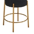 thumbnail image 5 of GDF Studio Granular Upholstered Bar Stools with High Resilience Foam, Black+Gold, Set of 2, 5 of 9