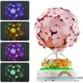 thumbnail image 1 of Kits de construcción modelo de caja de música giratoria con luces LED, ladrillos de construcción de globos aerostáticos Sakura, para decoración del hogar, niña, cumpleaños, aniversario, Navidad, día Namotu WMZL-2376, 1 of 6
