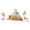 White/Gold, variant on YAHHU 7.9 inches / 20 cm Resin Sitting Standing Deer Statues Reindeer Figurines Mountain Rockery Sculpture Set for Home Office Desk Decoration White Gold