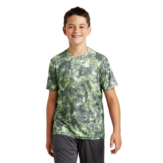 Camiseta Sport-Tek Youth Mineral Freeze XL Lime Shock deporte-tek YST330