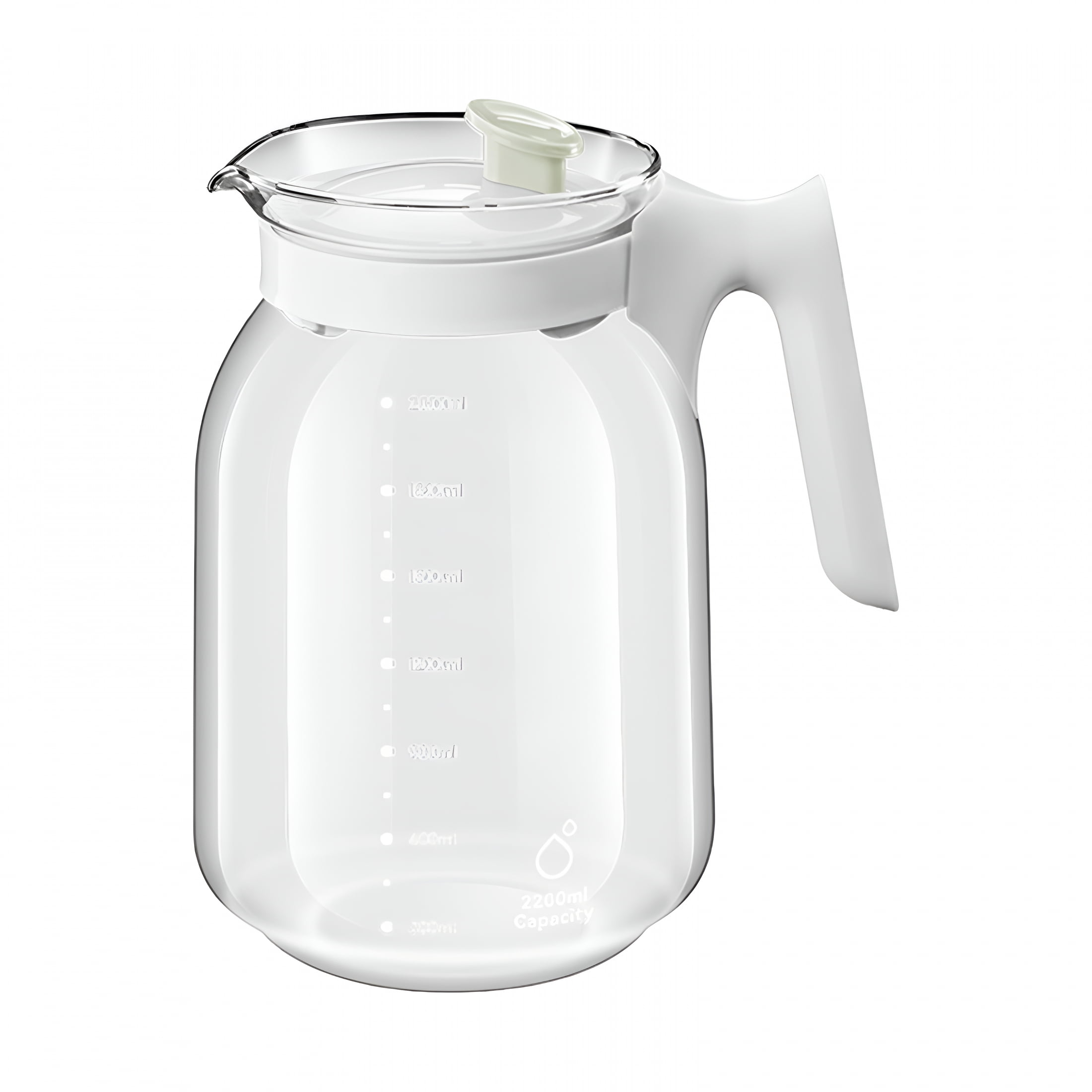 ACDANC 2026 New 1Pcs Glass Pitcher with Lid and Spout,Breast Milk Pitcher with Handle for Fridge,Borosilicate Glass Carafe for Hot/Cold Drink,Small Jug for Iced Tea,Coffee,Water Storage Container