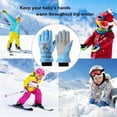 thumbnail image 4 of DHFJKG Kids Children Ski Gloves Winter Waterproof Insulated Warm Snow Gloves For Snowboarding Sledding Thermal Childlike Mitten, 4 of 5