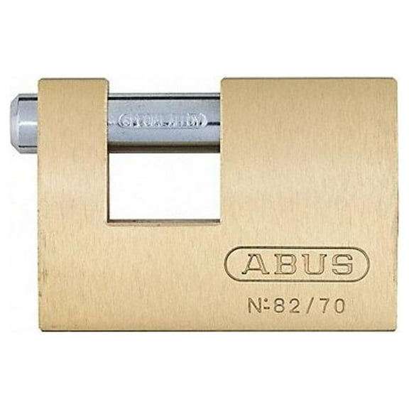 Abus Keyed Padlock, 55/64 in,Rectangle,Gold 82/70 KA