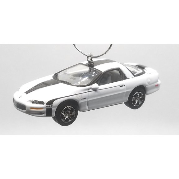 Christmas Ornament for 2002 Chevy Camaro ZL1 WhiteBlack Stripes