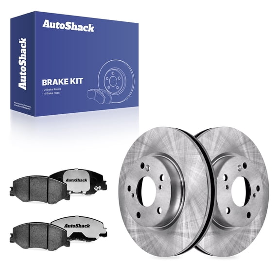 AutoShack Front Vented Brake Rotors   Ceramic Pads 6-PC Brake Kit Replacement for 2019-2022 Honda Insight 2022-2024 Honda Civic 11.1" (281.95 mm)