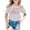 White, variant on Toddler Girls Short Sleeve T Shirts Children's Casual Fashion Print Round Neck T Shirt Size 4-5T ,Orange