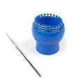 thumbnail image 3 of Mini máquina de tejer, diseño ergonómico, segura, para tejer a crochet, color azul, ideal para viajes., 3 of 5
