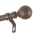 thumbnail image 3 of 1" Dia Faux Wood Curtain Rod 120-170 inch with Amirah Finials - Dark Walnut, 3 of 3