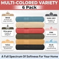thumbnail image 2 of Pack of 6 Bath Towels 27 x 54 Inches, 100% Cotton, Larger & Lighter Weight, Quicker to Dry, Super Soft and Absorbent, Perfect for Bathroom (Multicolor, Pack of 6 (27''x54'')), 2 of 8