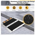 thumbnail image 3 of Heavy Duty Aluminum Portable Wheelchair Ramp, Lightweight Foldable w/ Safety Lock - for Cars, Garage, Doorways, Curbs & Home Steps, 3 of 7