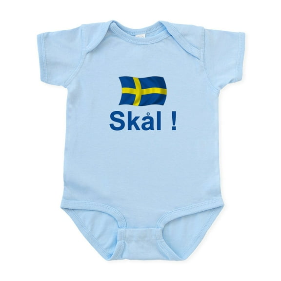 CafePress - Swedish Skal! Infant Bodysuit - Baby Light Bodysuit, Size Newborn - 24 Months
