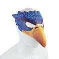 thumbnail image 4 of Cubierta de cara de Halloween, nariz larga, pico de pájaro, cubierta de boca de media cara, accesorios de disfraces de Halloween para fiesta de disfraces (azul), 4 of 5
