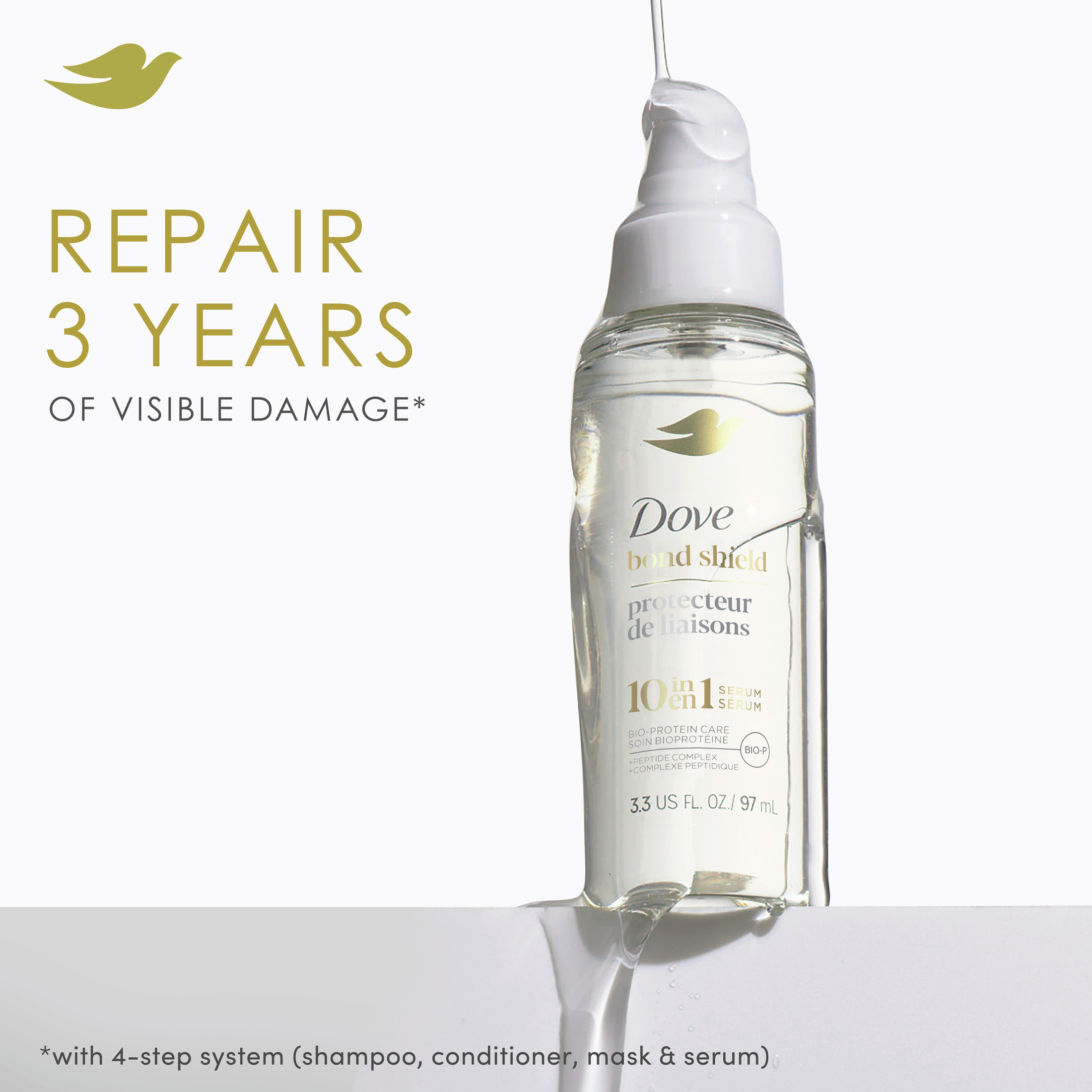Dove Bond Strength 10-in-1 Hair Serum, 3.3 oz photo 3
