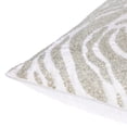 thumbnail image 4 of Ox Bay Caroline 20" x 20" Ivory/Silver Beaded Tiger Print Adult Decorative Throw Pillow, 4 of 8