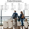 thumbnail image 3 of Luggage Sets 4 Piece Set,Abs Hard Shell Lightweight Suitcase with Spinner Wheels and Tsa Lock,Spinner Wheels for Men Women Travel Luggage,Cream,16/20/24/28in, 3 of 7