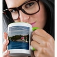 thumbnail image 2 of 3drose, Thousand Islands Home on the St Lawrence River in New York, Usa, 11oz Two-tone Green Mug, 2 of 6