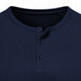 thumbnail image 6 of YLSDY Men's Henley Shirts Short Sleeve Casual Ribbed Knitted Summer T-Shirt Slim Fit Workout Muscle Tops Navy XXXL, 6 of 6