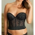 thumbnail image 1 of Women's Carnival 213 Lace Low Plunge Longline Bra (Black 40B), 1 of 4