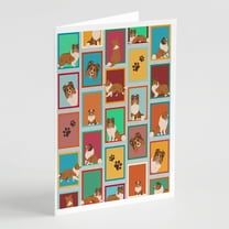 Lots of Sheltie Greeting Cards and Envelopes Pack of 8 7 in x 5 in