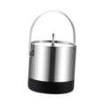 thumbnail image 3 of Cubo de hielo de barril que mantiene las bebidas frías, contenedor de enfriamiento, cubo de hielo de metal, de champán para bar, patio, boda, patio Mango de acero, 3 of 8
