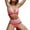 Watermelon Red, variant on Women's High Waisted Bikini V Neck Sexy Strap Color Embellishment Swimsuit Two Pieces Lace up Bathing Suit Bras Sets for Women Set with Garter Bras Sets for Women with Robe Crotchless White S