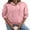 Pink, variant on DOKOTOO Women Hoodie Sweatshirt with Pockets Drop Shoulder Pullover Tops Drawstring Half Buttoned Tops Green XL US16-18