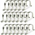 thumbnail image 5 of 15 PCS 60mm 304 Stainless Steel Hose Clamps U-Shaped Hose Clamps for Pipe, Conduit and Cable Fastening Clamps Stainless Steel Pipe Rack Hose Clamps，M60, 5 of 5