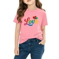 thumbnail image 4 of Blusas y camisas de manga corta con cuello redondo para niños y niñas, camisetas gráficas de manga corta, blusas con estampados bonitos para la temporada escolar., 4 of 9