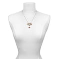 thumbnail image 3 of Delight Jewelry Silvertone Crystal Orange Spinner Multi-Colored Crystal Mom Charm Necklace, 3 of 5