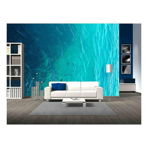 wall26 - Clear Water Ocean - Removable Wall Mural | Self-Adhesive Large Wallpaper - 66x96 inches