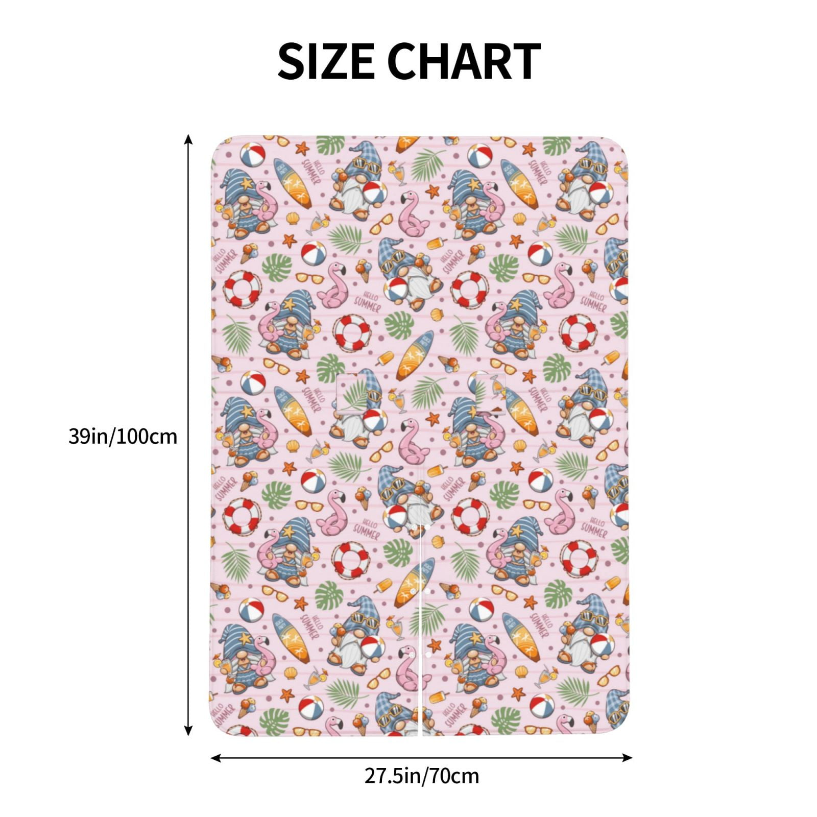Naloa Hello Summer With Gnome Baby Car Seat Cover, Breathable Baby Carrier Cover, Multiuse Baby Carrier Cover & Nursing Breastfeeding Cover