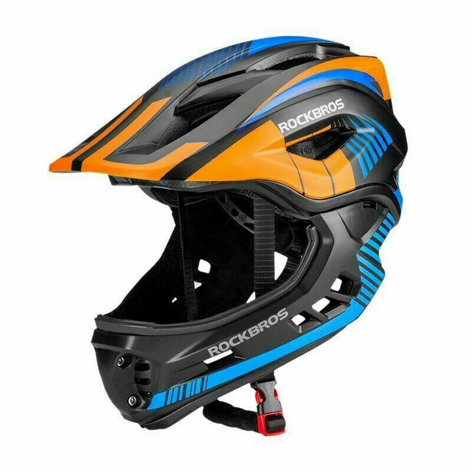 ROCKBROS Kids Full Face Bike Helmet, Fits 53-58cm, for Boys Girls Ages 6-12, Multi-Sport Adjustable Helmet for BMX, Scooter, Cycling