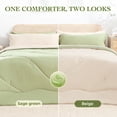 thumbnail image 2 of BDEUS King Bed in a Bag 7 Piece Comforter Set, Soft Microfiber, Lightweight All Season Bedding, Sage Green, 2 of 16