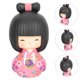 thumbnail image 4 of Muñeca kimono japonesa muñeca moderna figuras coleccionables manualidades tradicionales, 4 of 7