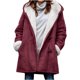 thumbnail image 1 of Chaqueta de invierno para mujer, larga, cálida, forrada, tallas grandes, de algodón, para mujer, chaqueta tipo parka, abrigo de otoño e invierno para mujer (L), 1 of 5