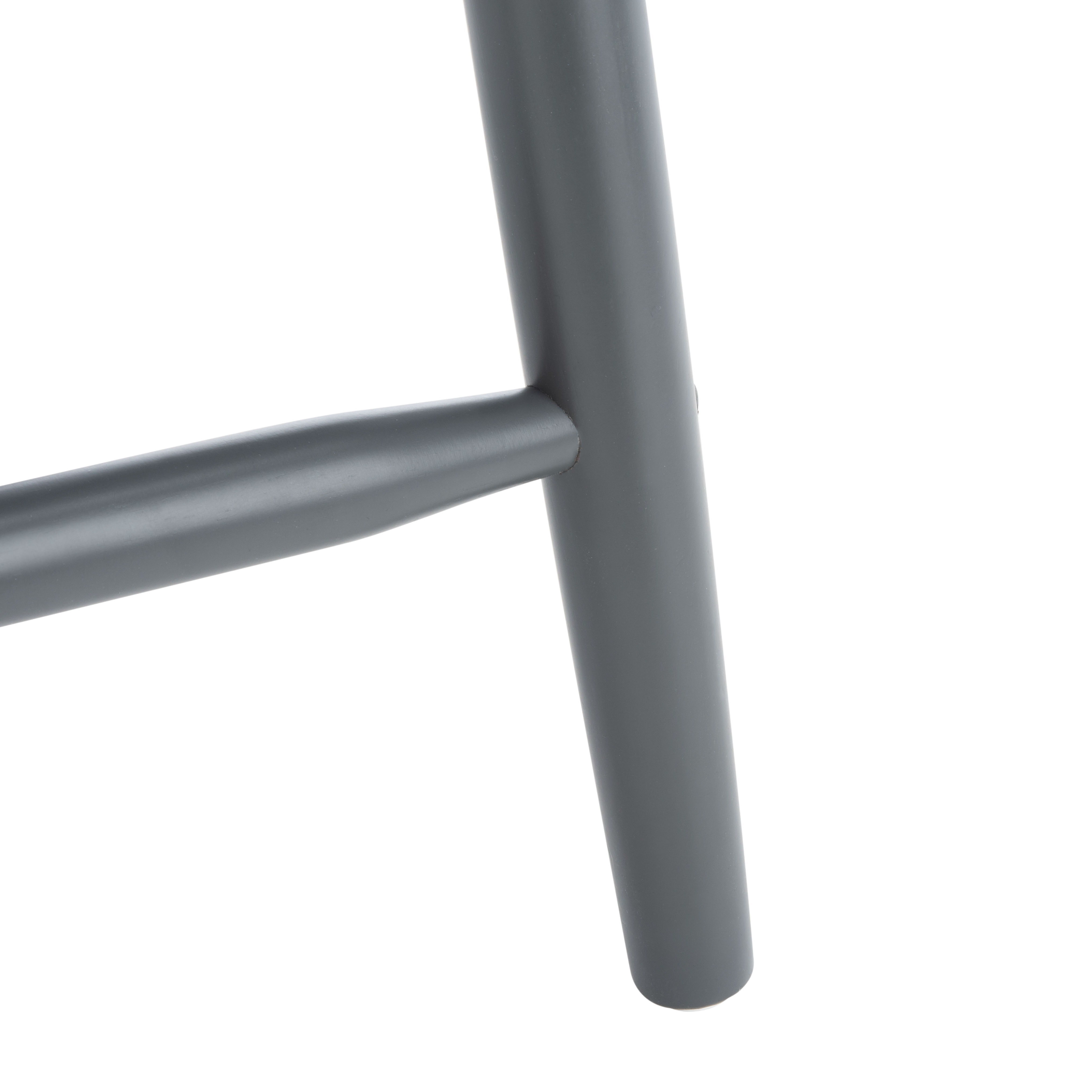 SAFAVIEH Beaufort Solid Spindle Back Counter Stool with Footrest, Grey
