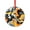 Pattern-3, variant on American Mid-century Design Colorful Flowers Crystal Glass Christmas Ornament Botanical Summer Floral Round Glass Hanging Ornament Holiday Home Decor