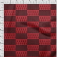 thumbnail image 3 of oneOone Cotton Jersey Light Red Fabric Leaves & Floral Block Diy Clothing Quilting Fabric Print Fabric By Yard 58 Inches Wide, 3 of 4