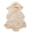 thumbnail image 1 of Beige Two Tone Effect Mongolian Lamb Rug, 1 of 1