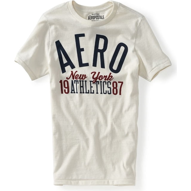 Aeropostale - Camiseta gráfica para hombre New York Athletics, color blanco, grande