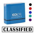 thumbnail image 2 of Printtoo Classified Self Inking Rubber Stamp Pre-Inked Office Stamp- Home Office Business Stationery, Green- 42 x 9 mm, 2 of 7